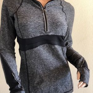 Lululemon heathered Black zip pullover